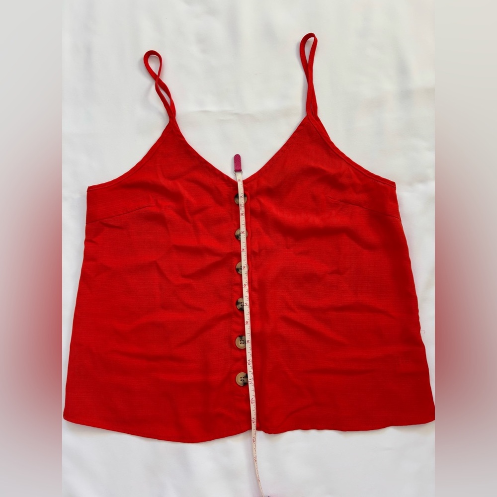 Paper Crane Women’s Small Spaghetti Strap Tank Top Burnt Orange Retro Western - Picture 9 of 9
